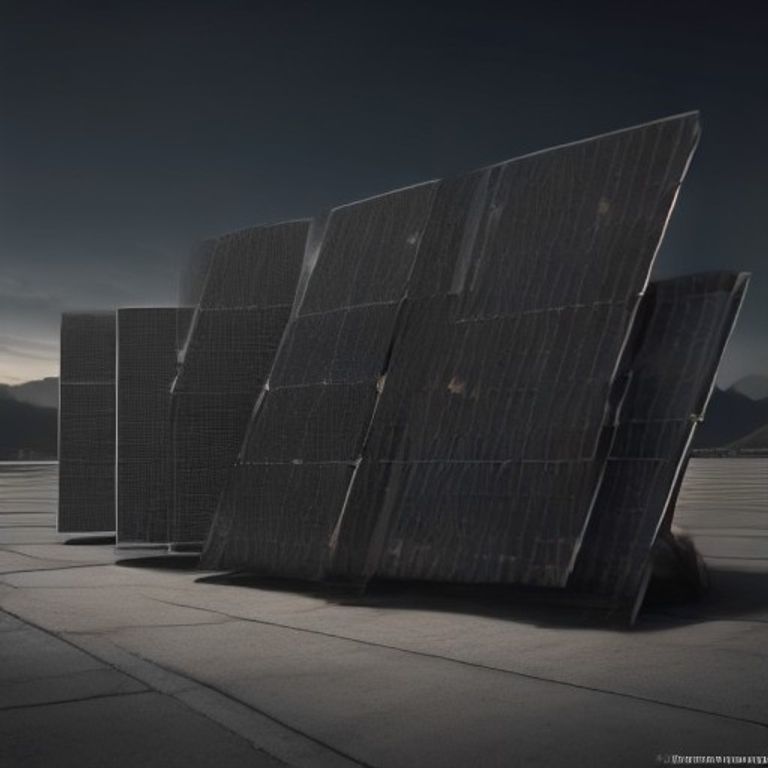 Render de panel solar fotovoltaico