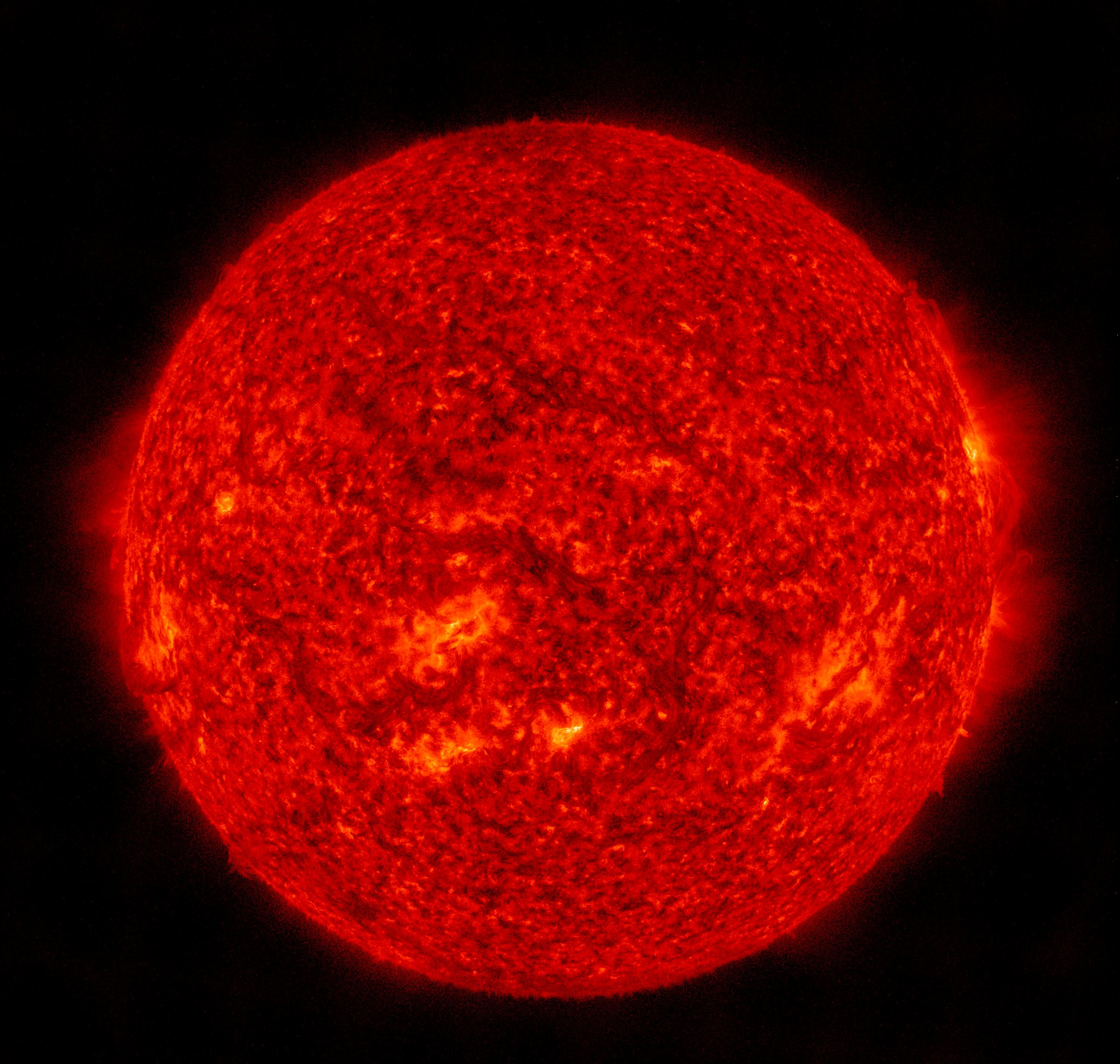 El sol fotografiado por el observatorio solar SDO de la NASA